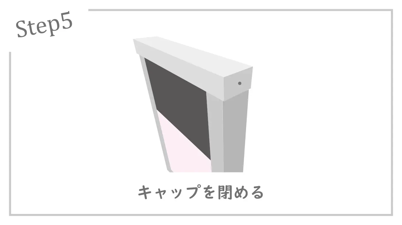 表示面板交換の流れ5_キャップの取付け